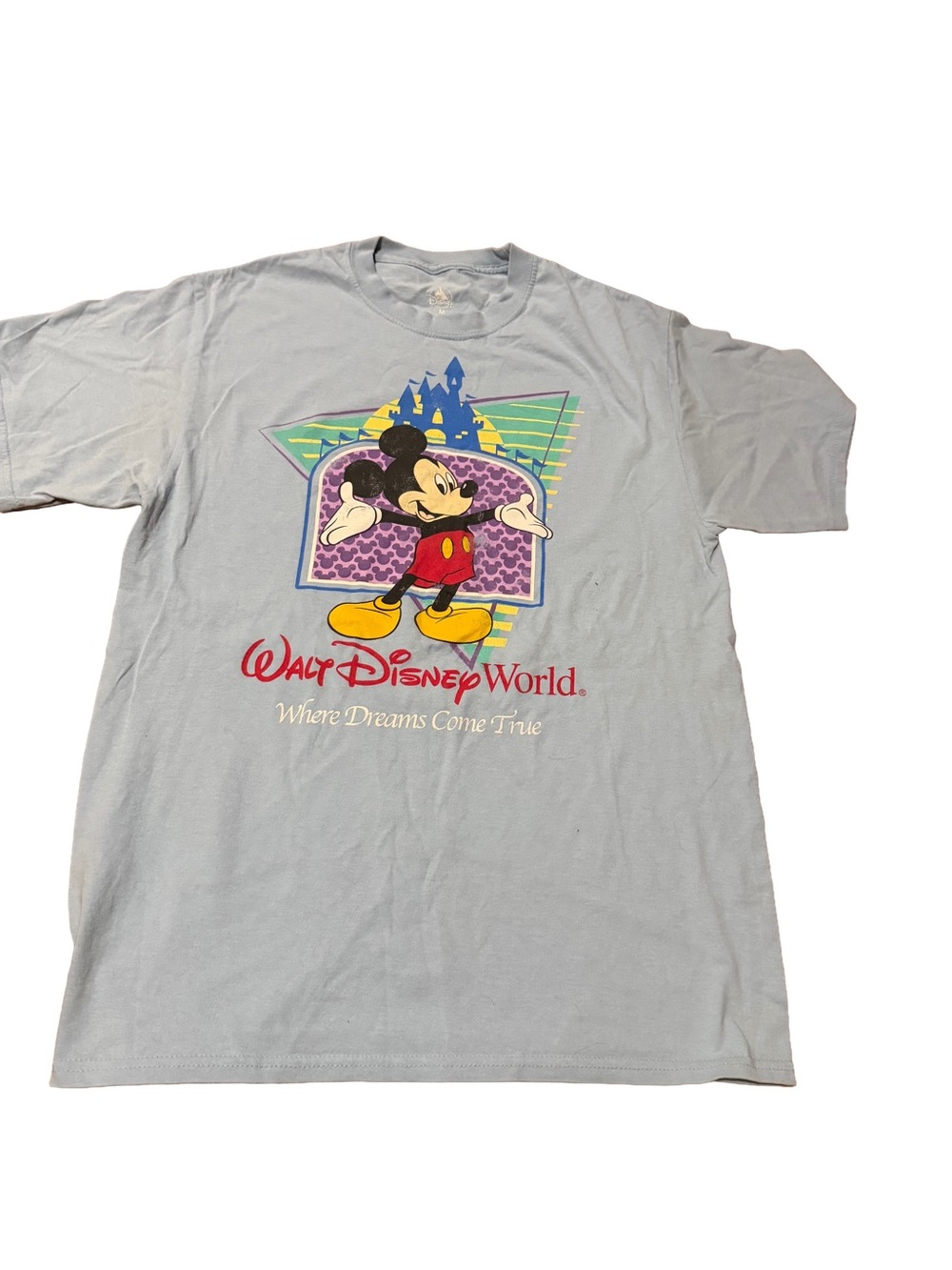 Disney Light Blue Mickey Mouse Walt Disney World Graphic Tee